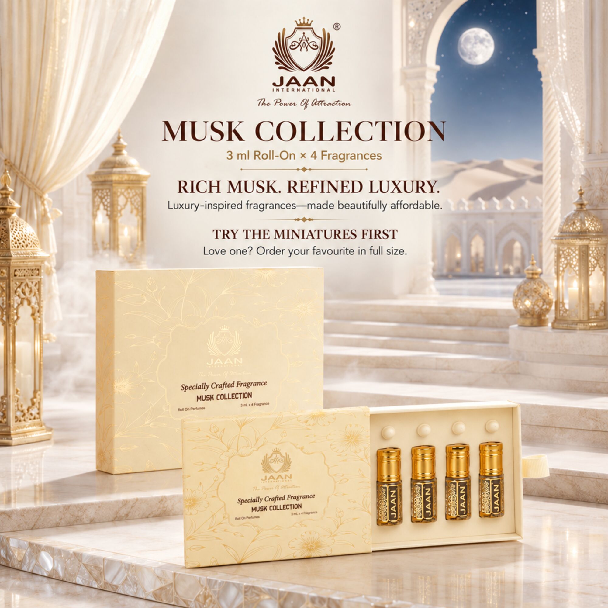 Jaan Musk Collection – 3ml × 4 Roll-On Perfume Set
